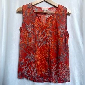 Banana Republic. Orange&Grey Speckled Blouse.